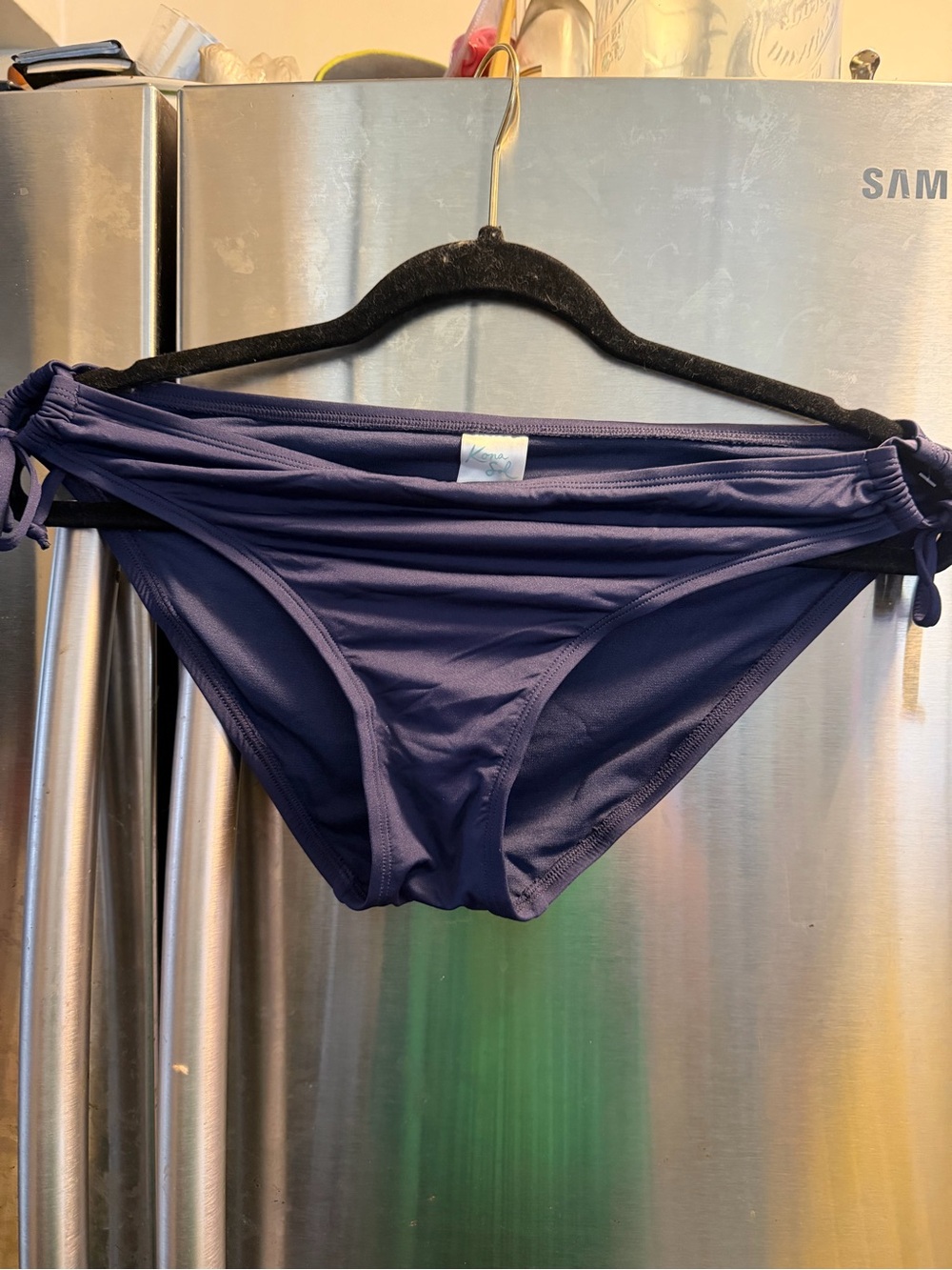 Kona Sol Dark Navy Side-Tie Bikini Bottoms